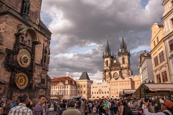 Prague Old Town New Town and Jewish Quarter Morning Tour - Powder Tower, Municipal House, and Church of St. James: Prague’s entrance energy