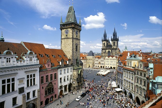 Prague Orientation 1-Hour Bus Tour - Lesser Town views: Charles Square, Dancing House, and the Vltava River context