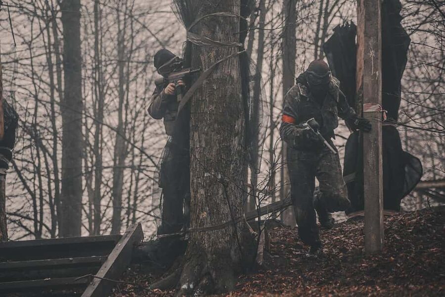 Prague: Paintballing Games - Beer, BBQ, and the chill-out area, what happens after the shooting