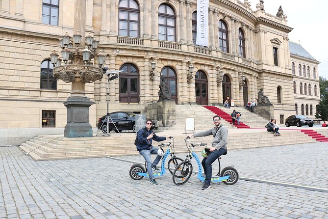 Prague Panoramic Views e-bike and e-Scooter guided Tour - Prague Castle area: largest castle in the world, plus practical time
