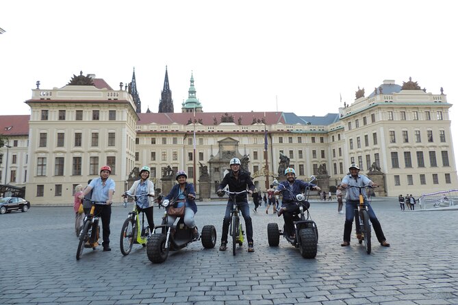 Prague Panoramic Views e-bike and e-Scooter guided Tour - John Lennon Wall and Charles Bridge: classic scenes, organized timing