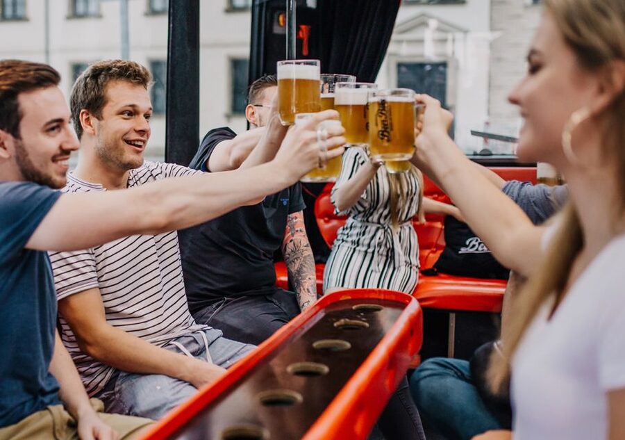 Prague: Party Beer Bus - Meeting points and timing: 75 minutes to 2 hours, and what that means