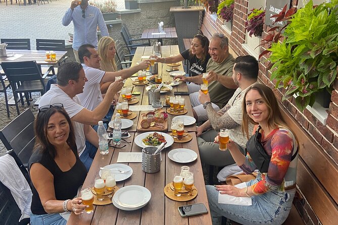 Prague Premium Craft Beer Tour - Stop 2: Restaurace Červený jelen and beer pouring champions