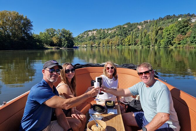 Prague Private Boat Tour - 2 Hours - Art mills, the National Theatre, and the river’s turned-back-in-time buildings