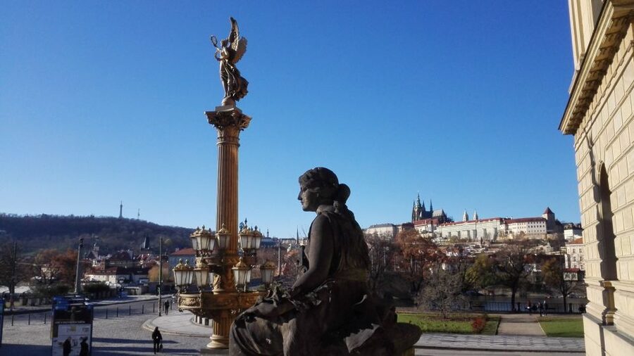Prague: Private City Tour by Minivan - Lennon Wall on the way to Lesser Town