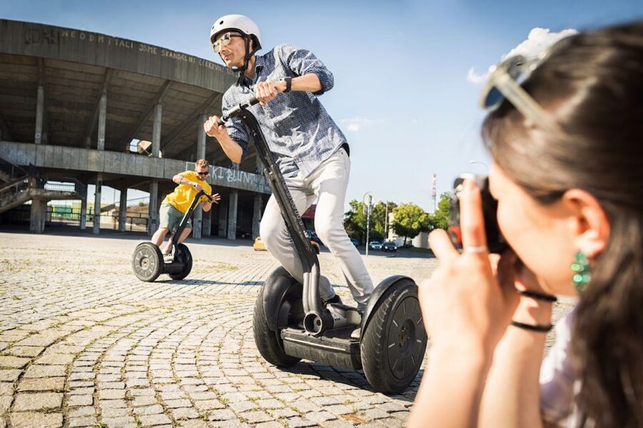 Prague: Segway Tour + Taxi Transfer & Monasteries mini-group - The Route Core: Parks, Residential Streets, and Strahov Stadion