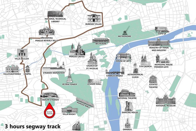 Prague Segway Tour with A Local Guide & Hotel Pick Up - Ladronka Park: a calmer, more relaxing ride section