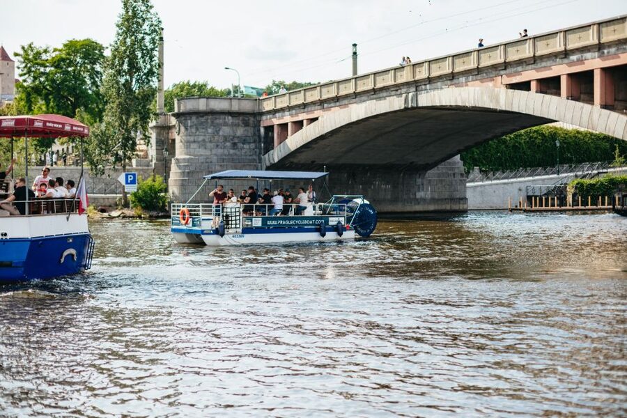 Prague: Swimming Beer Bike on A Cycle Boat - Why a cycle boat on the Vltava is a Prague thing you actually do