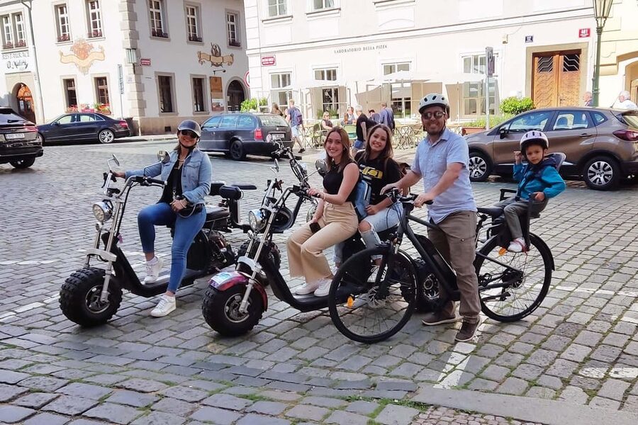 Prague: Tour by Electric Scooter or Cruiser eBike - Franz Kafka Museum, Park Cihelna, and the “how Prague connects” moments