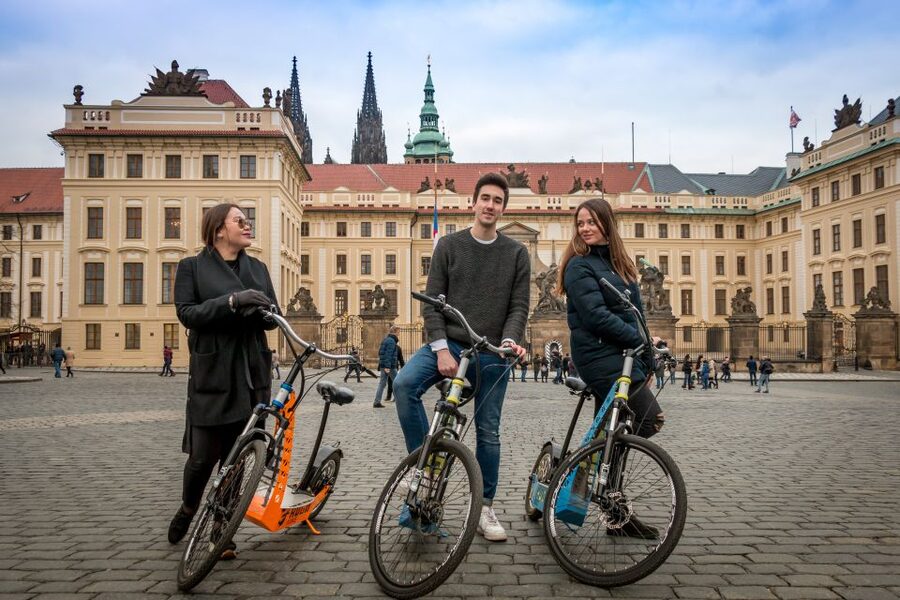 Prague: Tour by Electric Scooter or Cruiser eBike - Letná Park and the Prague Giant Metronome: where the views do the talking