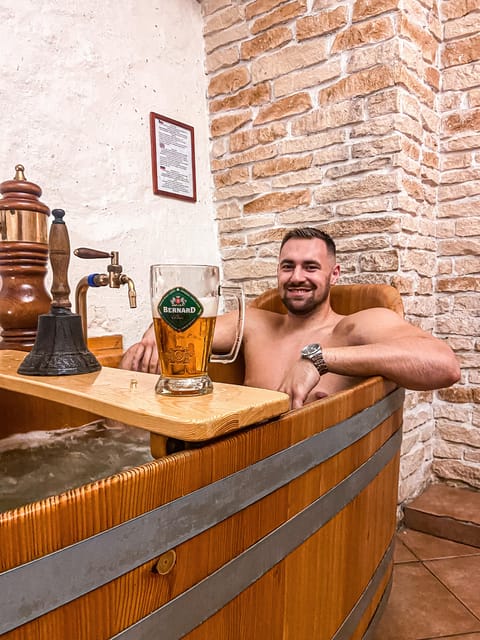 Prague: Ungelt Bernard Beer Spa with Beer & Optional Massage - The Private Beer Bath: Unlimited Bernard Soak Time