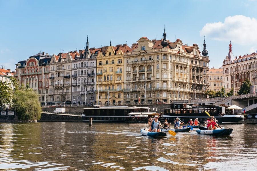 Prague: Vltava River Guided Canoeing Tour - Your first stretch: learning the canoe, then steering like a captain