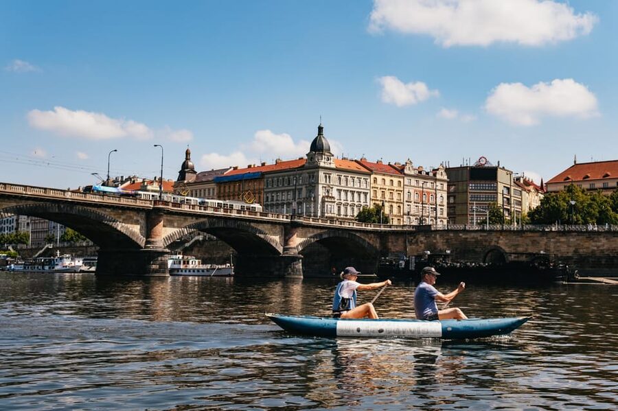 Prague: Vltava River Guided Canoeing Tour - Price and value: $44 for 150 minutes on the water, with gear included