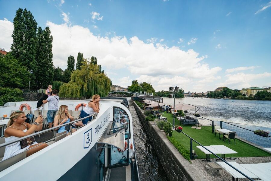 Prague: Vltava River Lunch Cruise in an Open-Top Glass Boat - Aperitif, Accordion Music, and the Buffet Lunch That Actually Holds Up