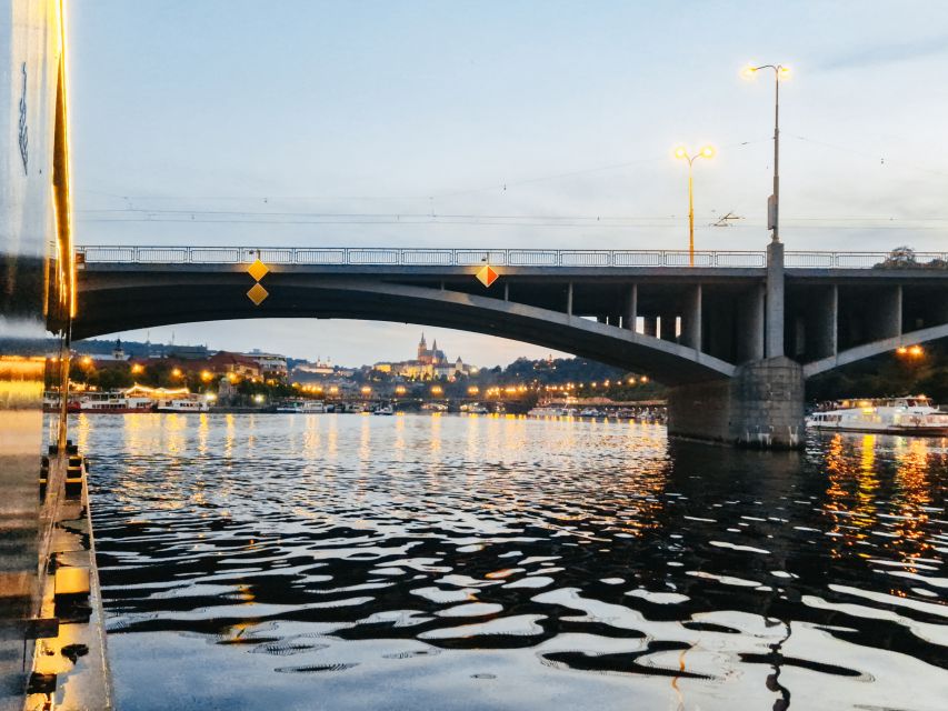 Prague: Vltava River Night Cruise with Buffet - The night route: Charles Bridge views, Dancing House, and Prague Castle from the water