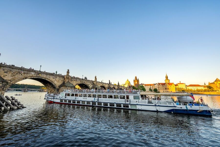 Prague: Vltava River Night Cruise with Buffet - Boat comfort, deck space, and the seating situation you should know
