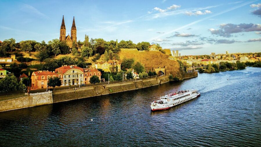 Prague: Vltava River Night Cruise with Buffet - Getting on board near Čechův Bridge, and how the first 30 minutes work
