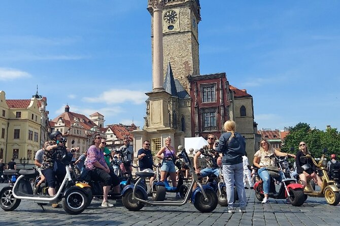 Private live-guided E-Scooter TOURS around Prague - Through the Jewish Quarter: Synagogues, Cemeteries, and Market Life
