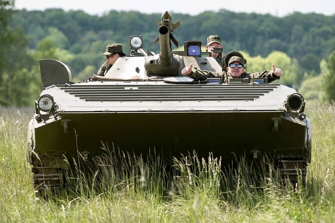 Ride in a BMP tank and military garage tour Prague - Private Upgrade and Exclusive Vehicle Options