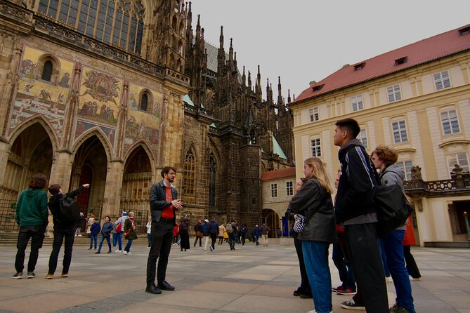 Royal Splendor Unveiled Private Prague Castle Interior Tour - Third courtyard and the cathedral mosaic view