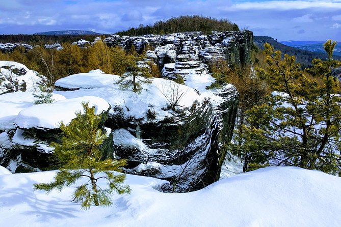 Terezin & Bohemian Switzerland from Prague: Bastei, Narnia & Café - Bastei Bridge in Saxon Switzerland: the viewpoint climax (and winter swap rules)
