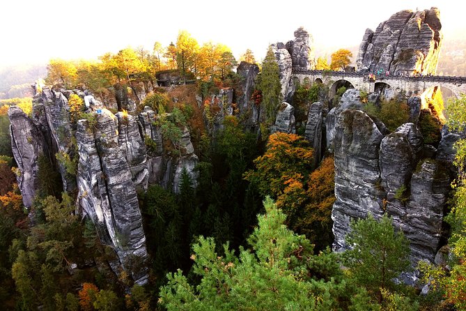Terezin & Bohemian Switzerland from Prague: Bastei, Narnia & Café - Dresden in winter editions: WWII architecture plus Advent markets