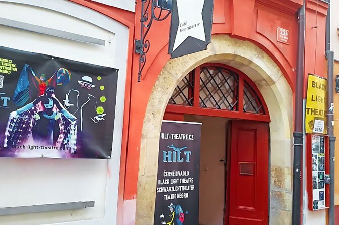 Underground Black Light Theatre Interactive Show in Prague - What You Actually See: Film Projections Plus Live Black Light Theatre