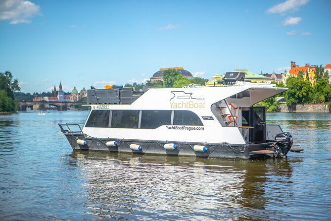 VIP Prague YachtBoat ONE Experience: All-You-Can-Drink - A Private Prague River Cruise That Feels Like Your Own Boat Party